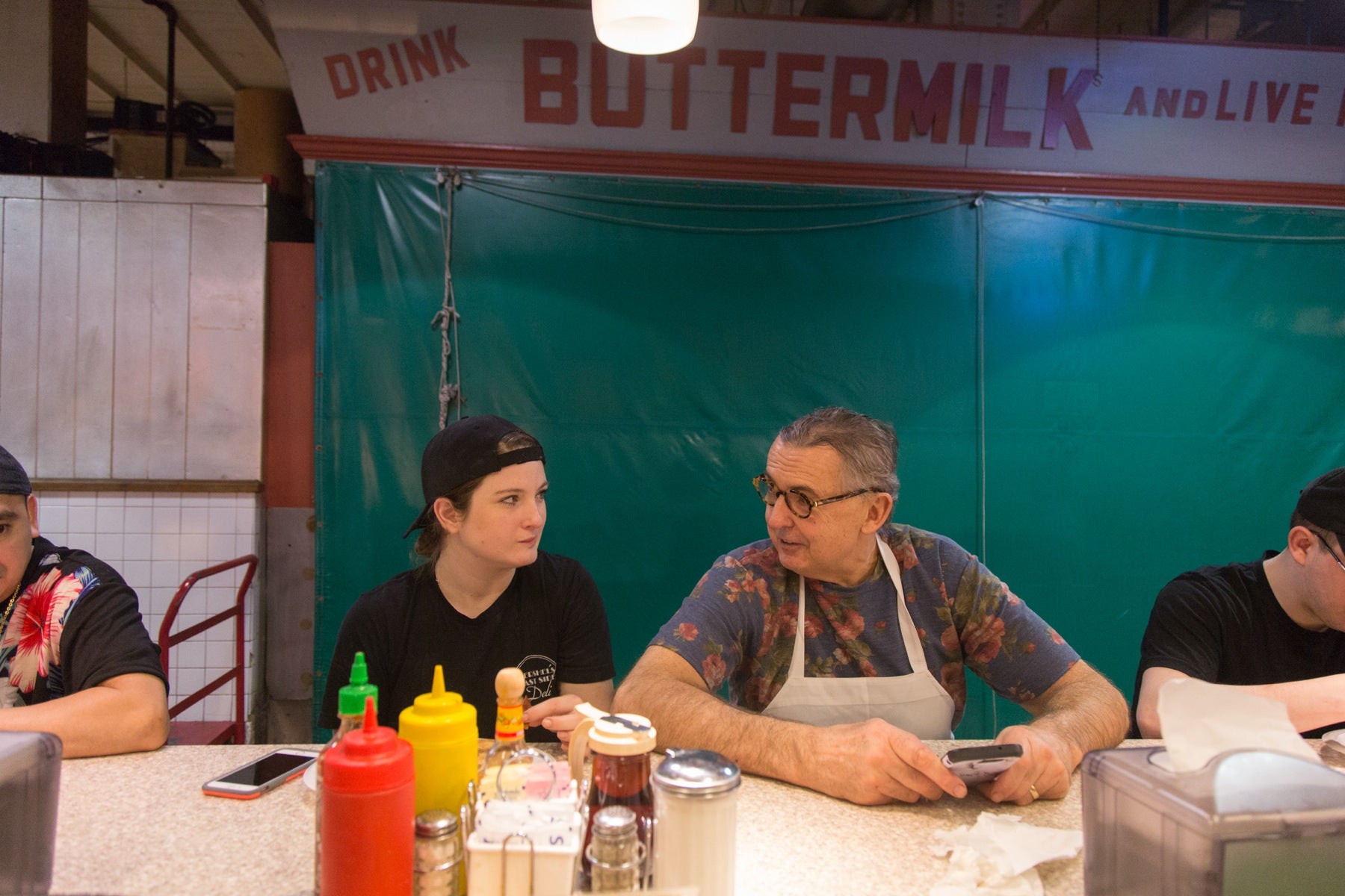 Just before the market opens at 8 a.m., the workers at Hershel’s sit down for a family breakfast, the last time they will relax until the deli closes at 7 p.m.. 