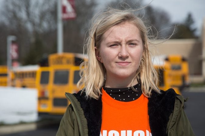 Sarah McConnell, 18, a senior at Lower Merion High School, was one of the organizers of her school's walkout