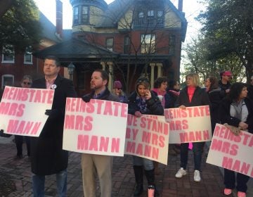 St. Anthony of Padua Roman Catholic Parish has reinstated Cindy Mann as principal of the Padua Academy high school for girls in Wilmington after more than a week of protests by students, parents and other supporters. (Cris Barrish/WHYY)