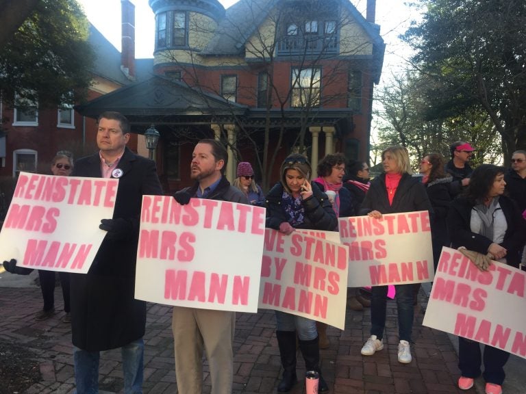 St. Anthony of Padua Roman Catholic Parish has reinstated Cindy Mann as principal of the Padua Academy high school for girls in Wilmington after more than a week of protests by students, parents and other supporters. (Cris Barrish/WHYY)