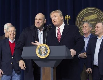 President Trump and then-National Economic Council Director Gary Cohn at Camp David on January 6, 2018 in Thurmont, Md.