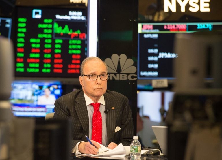 Conservative commentator and economic analyst Larry Kudlow speaks on CNBC's set at the New York Stock Exchange on March 8. (Bryan R. Smith/AFP/Getty Images) 