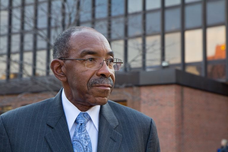 Former Philadelphia Sheriff John D. Green outside the Federal Courthouse. (Kimberly Paynter/WHYY)