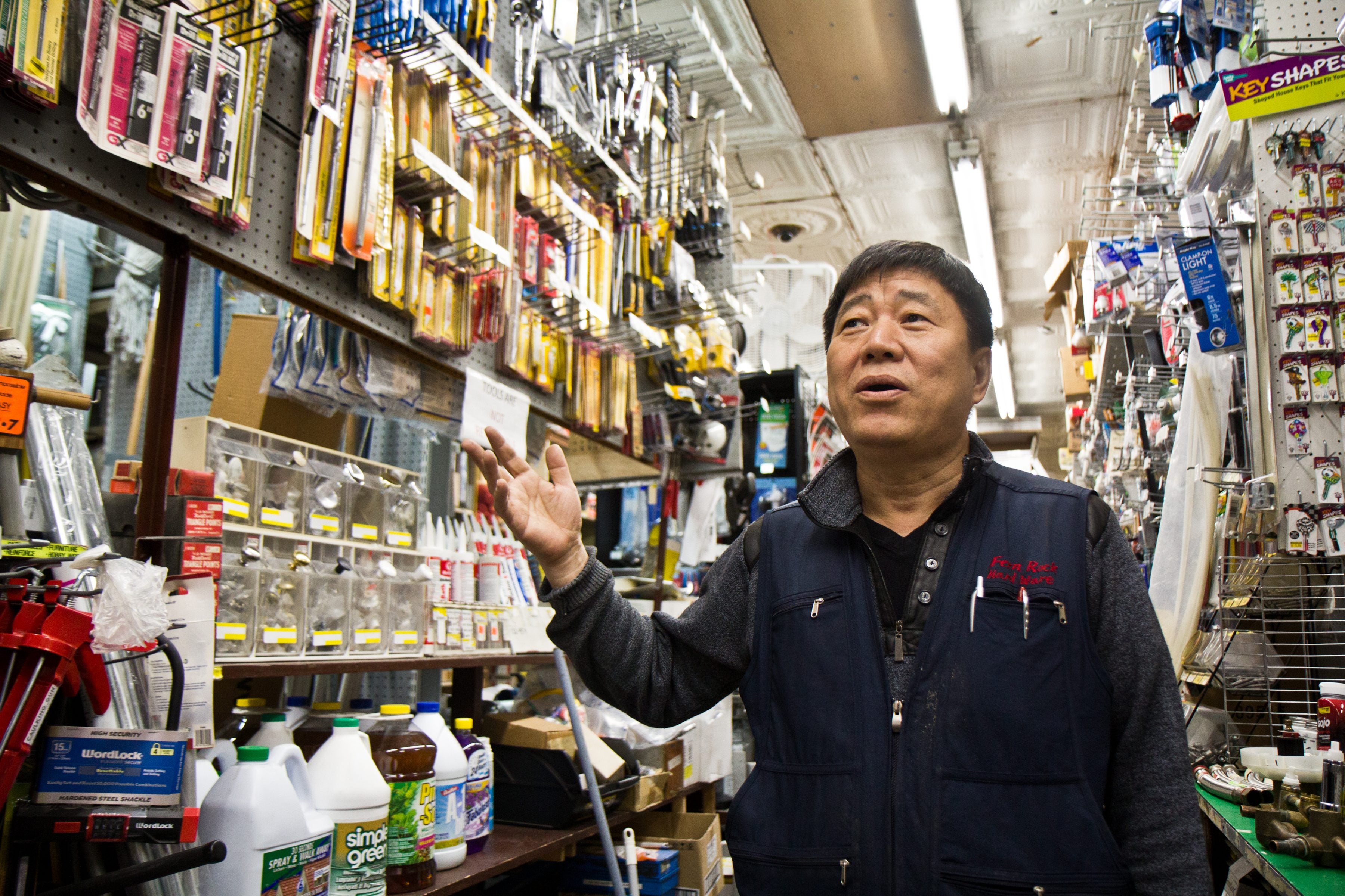 Justin Lee is the owner of Fern Rock Hardware in Olney.