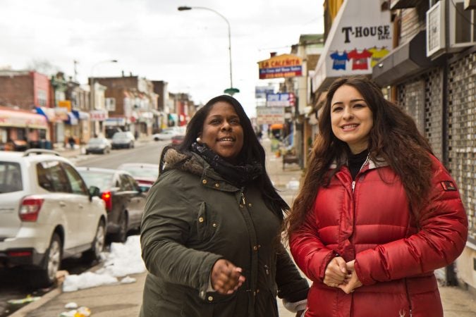 Stephanie Michel (left) is the director of the North 5th Street Revitalization Project. Gabriella Nolan is the project’s corridor manager. (Kimbe