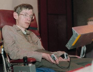 Hawking, shown in Chicago in 1986, was the Lucasian Professor of Mathematics, a post once held by Sir Isaac Newton.