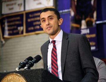 Former Camden schools Superintendent Paymon Rouhanifard at Camden High School. December 2, 2014 (Emma Lee/WHYY, file)