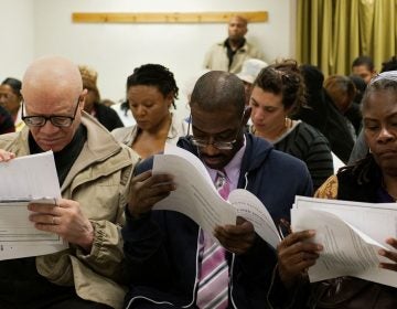 Parents, neighbors and interested parties gathered at a Germantown community center in October 2015 to learn about a plan to convert John Wister Elementary into a charter school (Bastiaan Slabbers/WHYY)