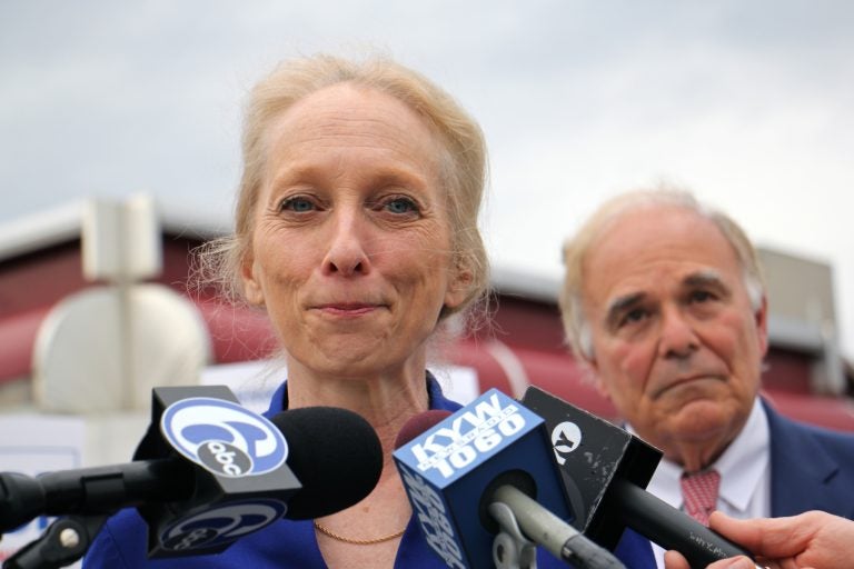 Mary Gay Scanlon, running to represent the newly redrawn 5th Congressional District, gets the endorsement of former Pennsylvania Gov. Ed Rendell.