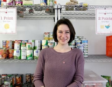 Temple senior Sarah Levine, who struggled with food insecurity herself, is the student manager of the Cherry Pantry.