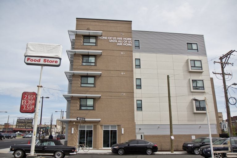 The Ruth Williams House at Broad and Boston Streets in Philadelphia has 88 units for those in need of affordable housing. (Kimberly Paynter/WHYY)