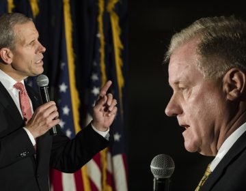 Pennsylvania businessman Paul Mango (left) and state Sen. Scott Wagner, R-York, are engaged in an increasingly nasty campaign for the GOP nod to take on Gov. Tom Wolf in November. (Matt Rourke/AP Photo)