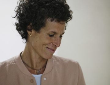 Andrea Constand arrives to resume her testimony during Bill Cosby's sexual assault retrial at the Montgomery County Courthouse in Norristown, Pa., Monday, April 16, 2018.