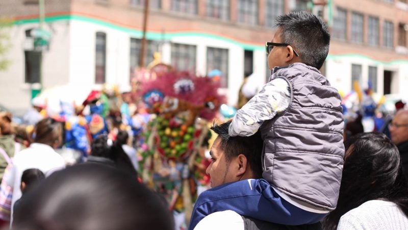 The annual Carnaval de Puebla brings as many as 15,000 people to South Philadelphia. (Angela Gervasi for WHYY)