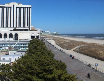 The view from a dorm room on Stockton's Atlantic City campus. (Bill Barlow for WHYY)