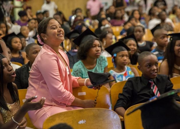 Naiome Roberts was chosen by the fifth-grade staff to be the keynote speaker at graduation. 