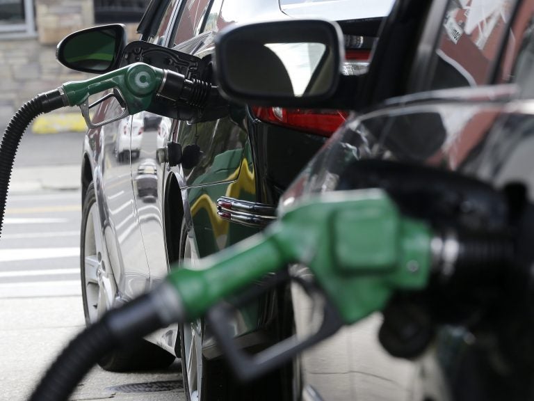 Gas is pumped into vehicles at a BP gas station in Hoboken, N.J. in 2016.The Obama administration moved to nearly double fuel-economy standards by 2025, but the EPA now is moving to weaken them.