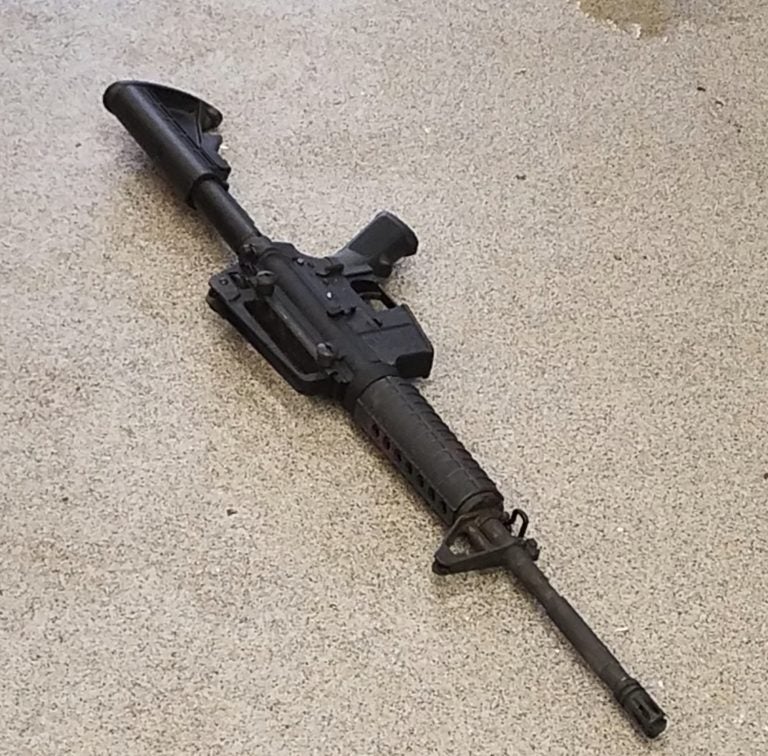 This photo provided by the Metro Nashville Police Department photo shows the rifle used in the deadly shooting at a Waffle House on Sunday in the Antioch neighborhood of Nashville. (AP)