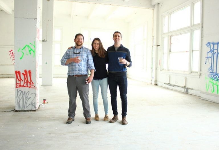 Kyle Carney, head brewer, Tess Hart, and Bill Popwell co-founded Triple Bottom Brewery, which will be located in the city’s Spring Garden neighborhood. (Provided)