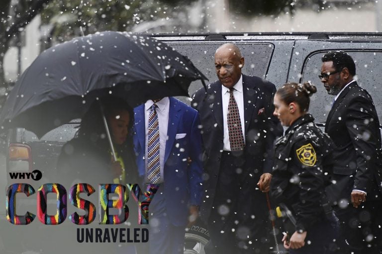 Bill Cosby, center, arrives for jury selection in his sexual assault retrial at the Montgomery County Courthouse, Monday, April 2, 2018, in Norristown, Pa. (AP Photo/Corey Perrine)