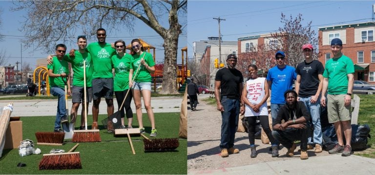 The image to the left shows Susan Stolting's new civic association. The image to the right shows the older Francisville group founded by Penelope Giles.