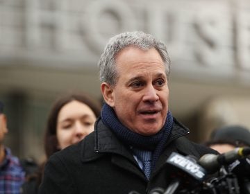 New York Attorney General Eric Schneiderman speaks at a news conference after a DACA hearing at a Brooklyn court on Jan. 30. New York state is leading a group of 17 states in a lawsuit to try to remove a new citizenship question from the 2020 Census questionnaire.