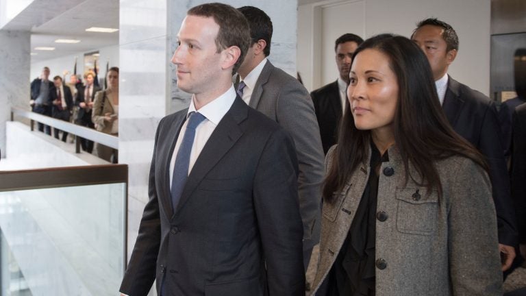 Image result for Mark Zuckerberg and wife at Capitol Hill