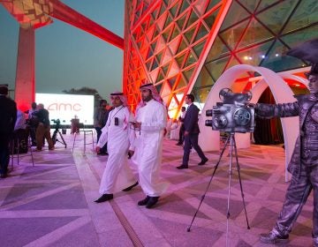 The AMC cinema in Riyadh hosted the first film screening in more than three decades on April 18. Movie theaters open to the wider public next month after Saudi Arabia lifted a 35-year ban on cinemas as part of a far-reaching liberalization drive. (Bandar Al-Jaloud/AFP/Getty Images)