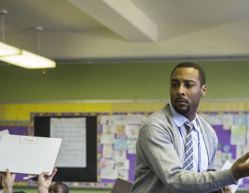 Jovan Weaver, principal of Wister Elementary School. (Jessica Kourkounis/WHYY)