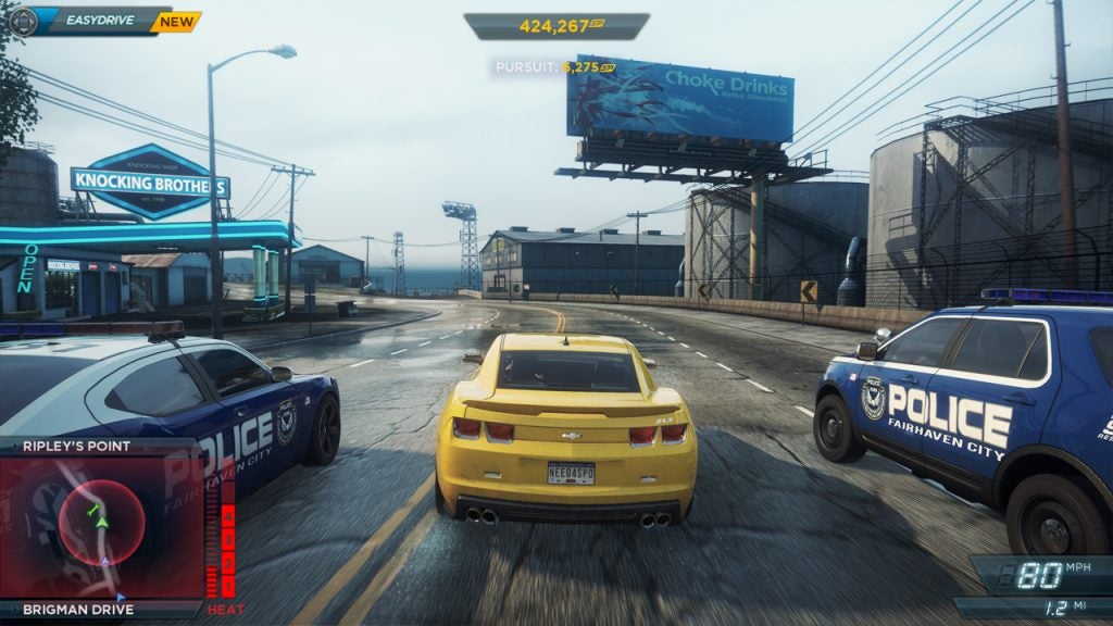 It's hard to play a racing game like Need For Speed without seeing the screen. For example, what do you when you have two police cars chasing you and you have to figure out where they are, and how to avoid them? But some blind gamers have figured out ways around it. Courtesy of Electronic Arts Inc