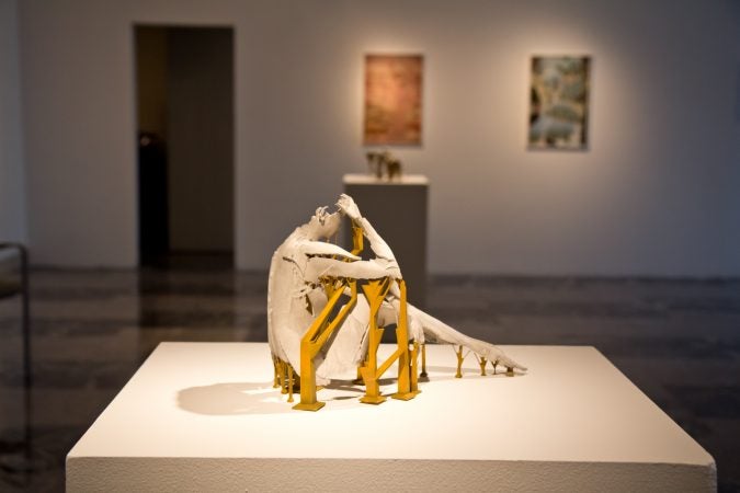 Sculpture work by artist Sophie Kahn in Phantom Limb at the Esther Klein Gallery. (Kimberly Paynter/WHYY)