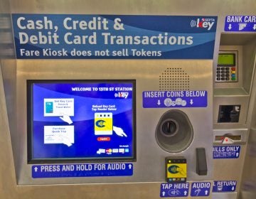 Start screen of the updated SEPTA Key fare kiosks. (Kimberly Paynter/WHYY)