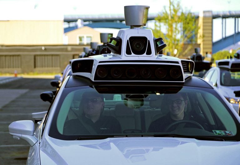 A self driving car in Pittsburgh. (Megan Harris/ 90.5 WESA)