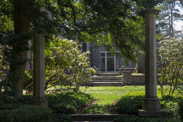 Stoneleigh Gardens is the newest preserve from Natural Lands. Formally the estate of the Haas Family, the gardens and grounds will open to the public ion Mother's Day. Many of the structures are over 100 years old. (Emily Cohen for WHYY)