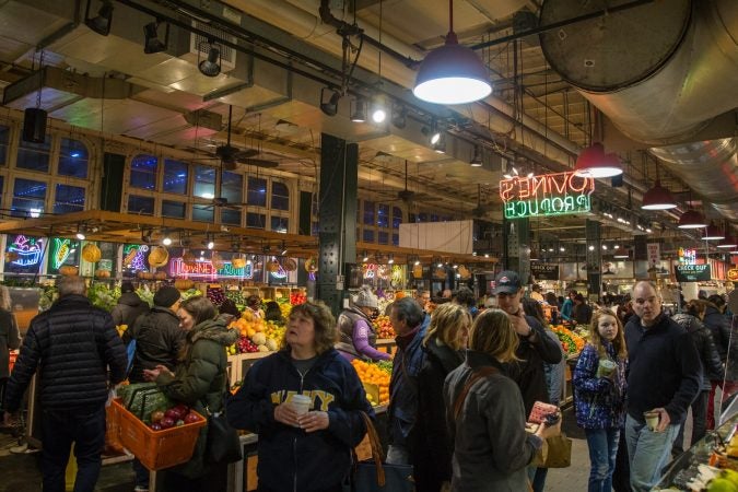 A full market is a norm for Iovine Brothers Produce as people from all over the area come into the city for  their produce. (Emily Cohen for WHYY)