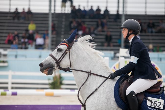 A competitor at the 122nd edition of the Devon Horse Show Sunday, May 27. (Brad Larrison for WHYY)