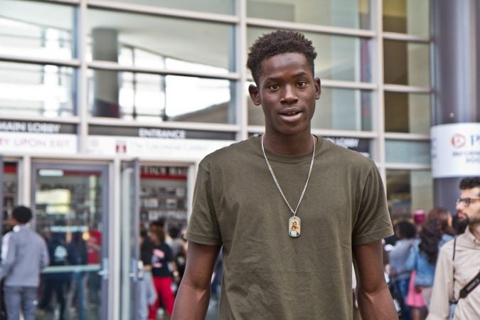 Philadelphia senior Abdul Sokhna will head to Harcum College. (Kimberly Paynter/WHYY)