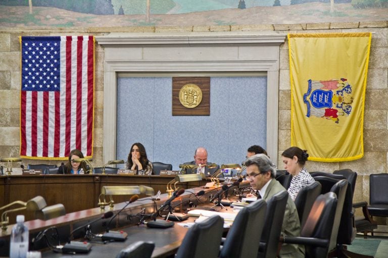 The N.J. state Senate held a hearing to investigate hidden-camera videos that appear to show local leaders of a the teachers union talking about protecting teachers accused of abusing students. (Kimberly Paynter/WHYY)