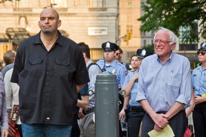 Fetterman Supporters Feel The Bern During Philly Endorsement Rally Whyy