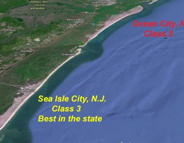 Sea Isle City leads the state in qualifying for the biggest flood insurance discounts. (Google Earth maps)