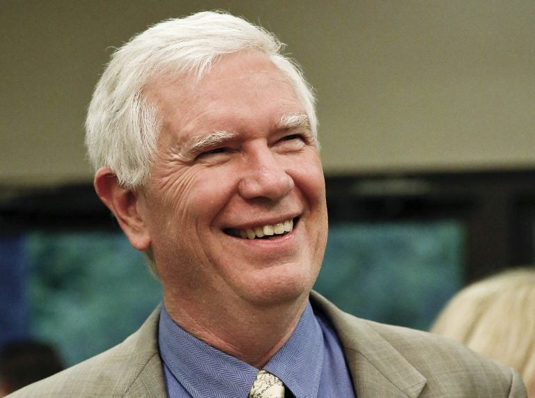 FILE - In this Aug. 4, 2017 file photo, Rep. Mo Brooks, R-Ala., talks to constituents before a Republican Senate forum in Pelham, Ala.