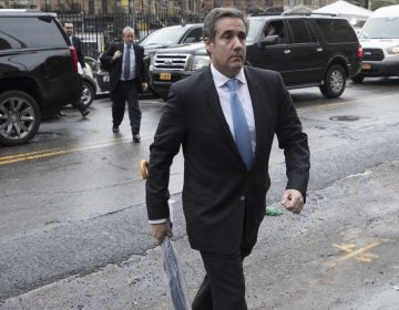 Michael Cohen, President Donald Trump's personal attorney arrives at federal court, Monday, April 16, 2018, in New York.