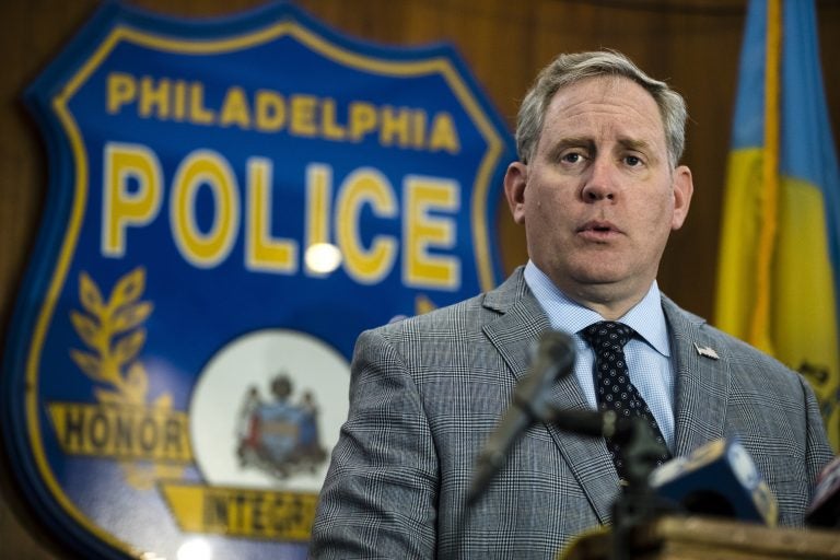 Philadelphia Police Capt. John Ryan speaks with members of the media during a news conference in Philadelphia, Monday, May 7, 2018. Police say there were signs of a struggle inside the ransacked, off-campus apartment where a Temple University student was found shot to death. Officers found Daniel Duignam, a 21-year-old student at Temple's Fox School of Business, shot in the chest, groin and forearm shortly before 10 p.m. Saturday. (AP Photo/Matt Rourke)