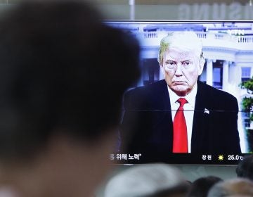 People watch a TV screen showing file footage of U.S. President Donald Trump during a news program at the Seoul Railway Station in Seoul, South Korea, Saturday, May 26, 2018. South Korea on Saturday expressed cautious relief about the revived talks for a summit between President Donald Trump and North Korean leader Kim Jong Un following a whirlwind 24 hours that saw Trump canceling the highly-anticipated meeting before saying it's potentially back on. (Lee Jin-man/AP Photo)