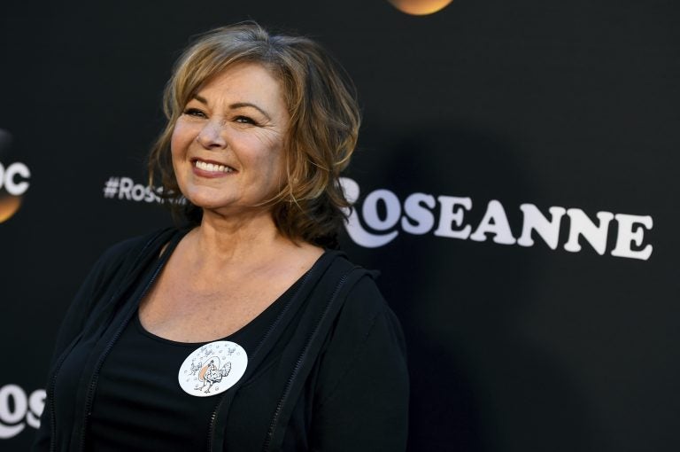 Roseanne Barr arrives at the Los Angeles premiere of 