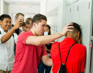 High school students being bullied.