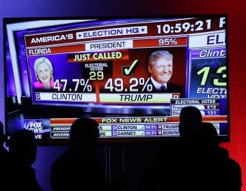 Supporters of Republican presidential nominee Donald Trump watchÂ as Fox News projectsÂ him the winner in FloridaÂ on Nov. 8, 2016. Fox is joining the Associated Press in a new experiment to measure voter preferences, that willÂ be key to their projections onÂ Election Night inÂ