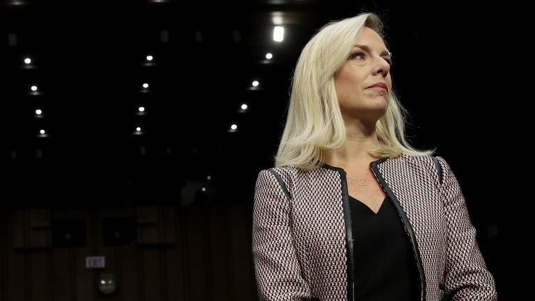 Homeland Security Secretary Kirstjen Nielsen at a Senate Judiciary Committee hearing in January. (Win McNamee/Getty Images)