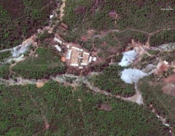 A satellite photo of the Punggye-ri nuclear test site in North Korea on May 23, 2018. (Digitalglobe)