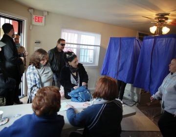 People cast their votes at a polling location in South Philadelphia.  (AP File Photo/ Joseph Kaczmarek)